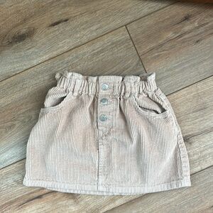 Zara Tan Corduroy Skirt for Kids